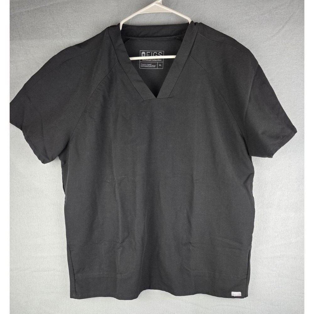 Figs Technical Collection Mens Black V-Neck Scrub Top XL M19SW1002‎